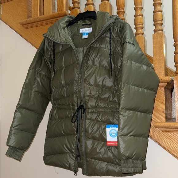 COLUMBIA Women's Icy Heights II Down Jacket Sz S, M, L Stone Green AUTHENTIC NEW